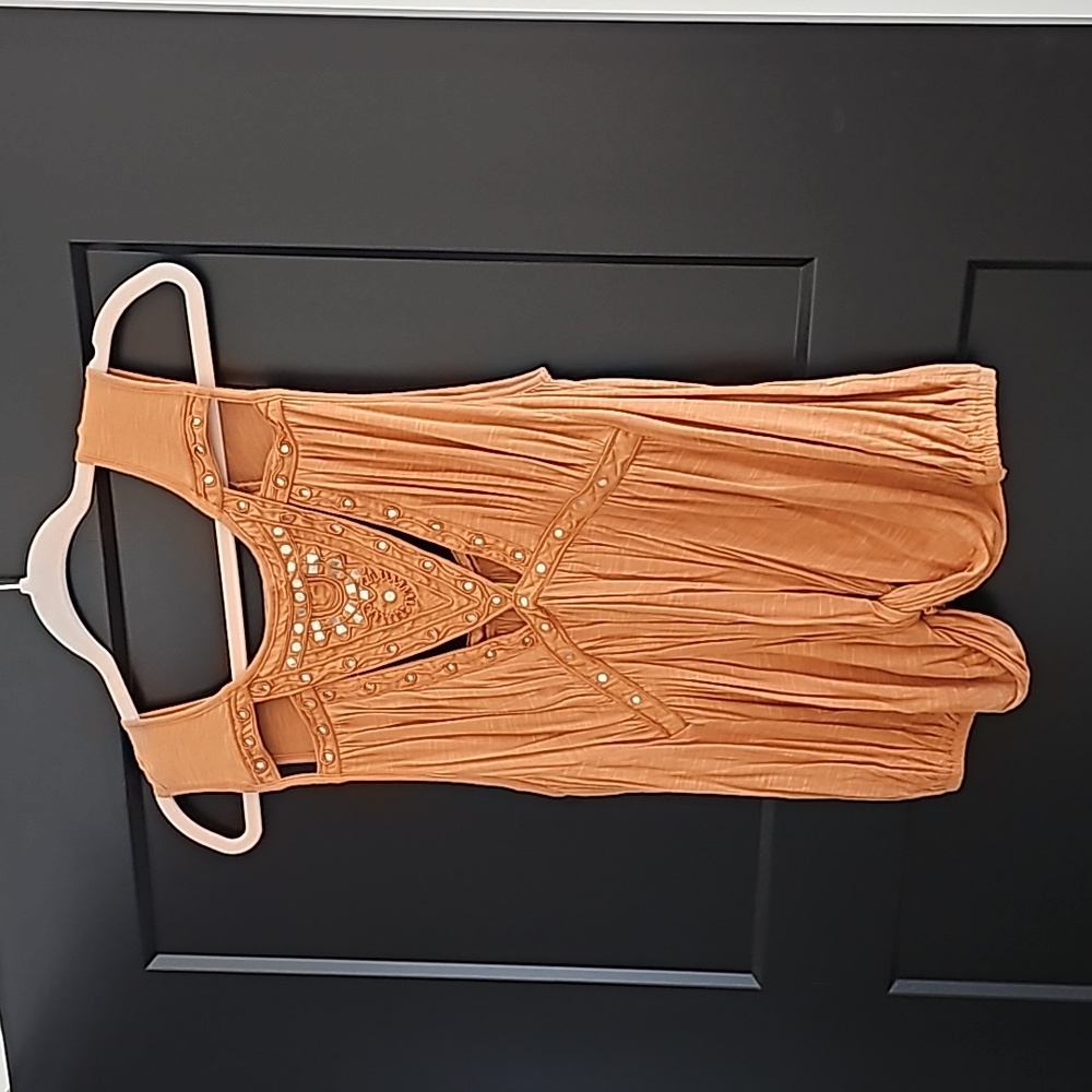 Embellished Burnt Orange Sleeveless